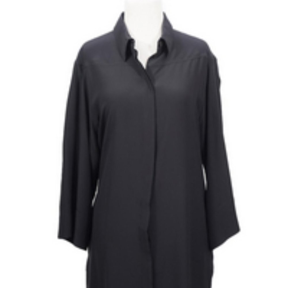Hermes cotton shirt dress, Black, size 44